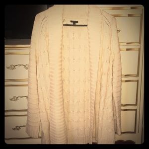 Talbots Cream chunky Sweater/Cardigan